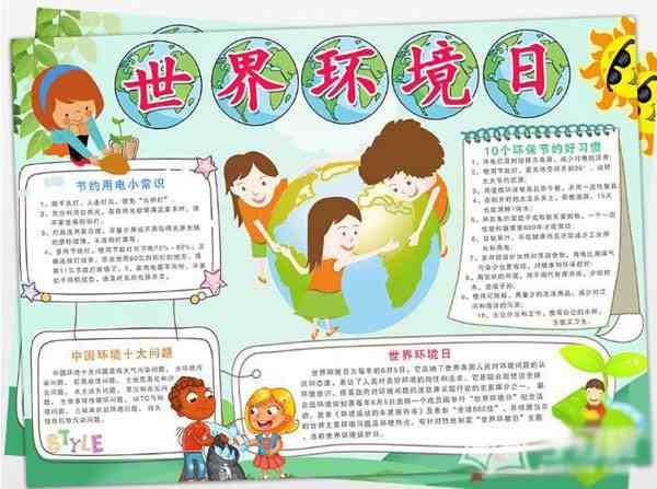 世界环境日手抄报大全简单简笔画