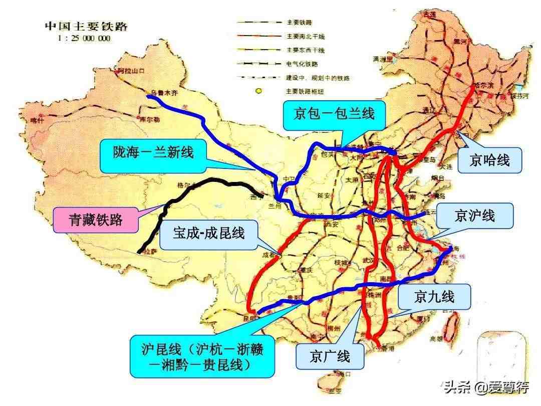 中国铁路线(中国十大主要铁路干线介绍)