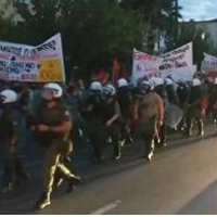希腊民众抗议蓬佩奥到访