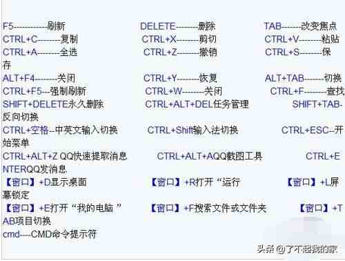 最常用的键盘快捷键大全，史上最全的电脑键盘快捷键大全