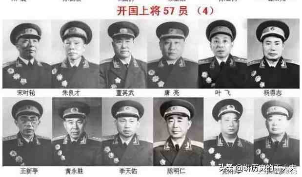 中国开国上将完整名单