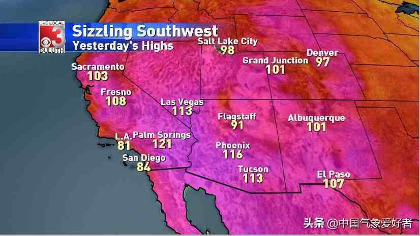 52.7度！超强高压笼罩美国，加州热晕了！专家：和1954年有点像