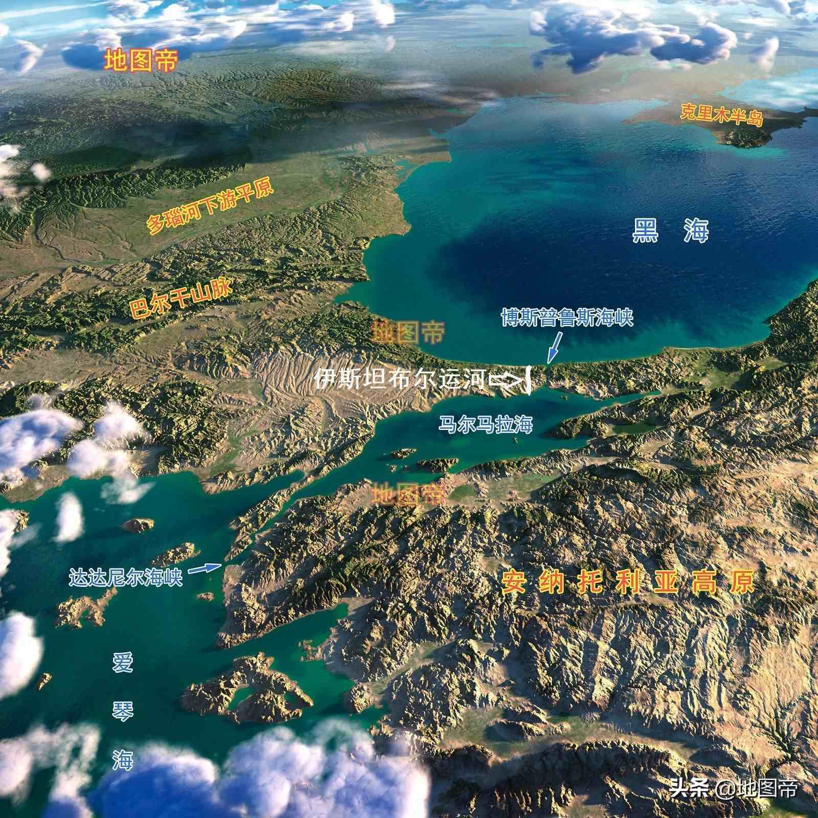 土耳其海峡地图|土耳其海峡两侧都是土耳其领土