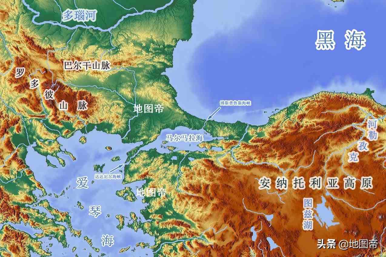 土耳其海峡地图|土耳其海峡两侧都是土耳其领土