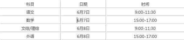 2018年高考时间表|2018年全国高考考几天