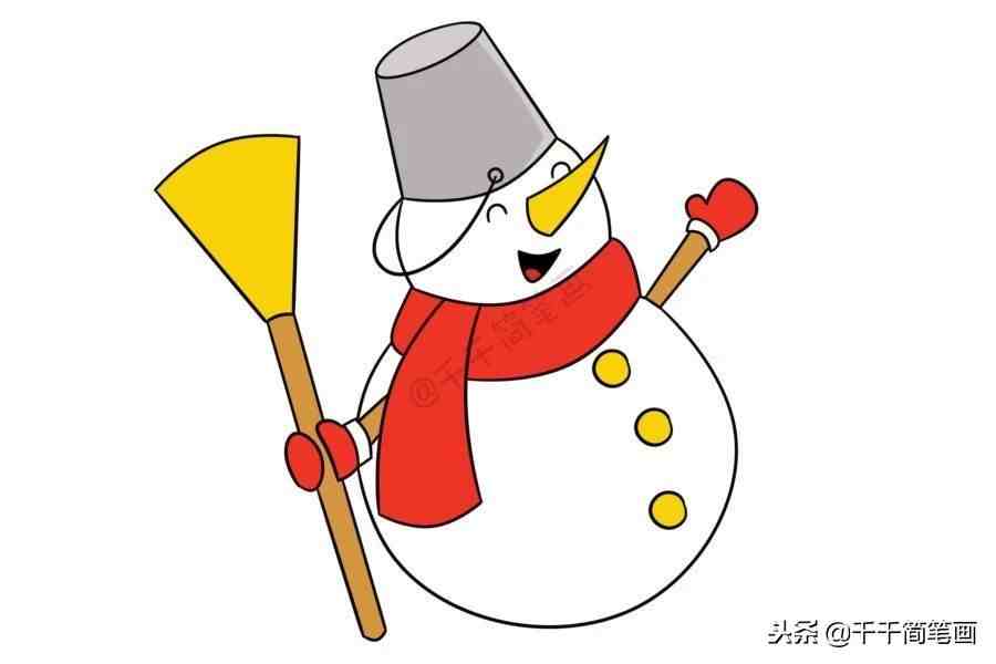 雪人简笔画|超萌的20种圣诞雪人简笔画！