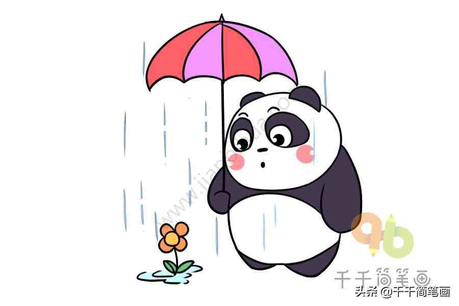 趣味简笔画：国宝大熊猫简笔画，一分钟就学会