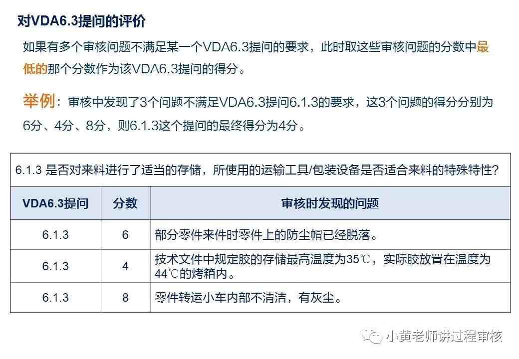 VDA6.3过程审核全解析以及注意点