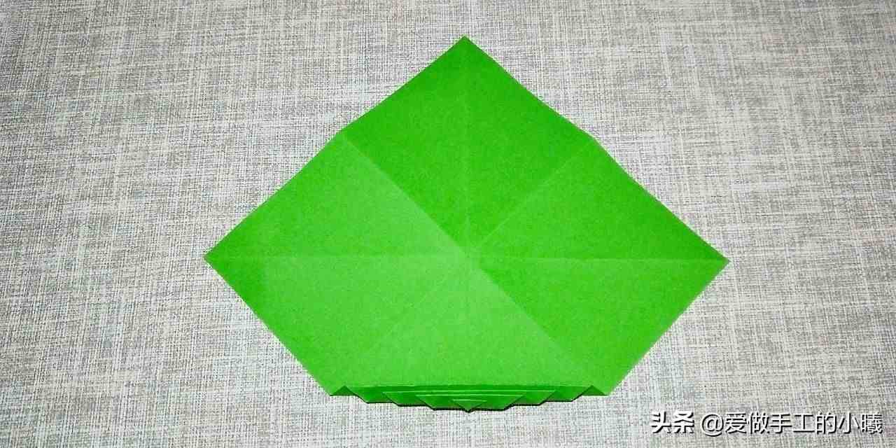 折纸教程：小清新树叶书签折纸图解