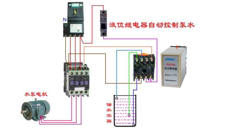 液位继电器原理图|液位继电器工作原理和接线