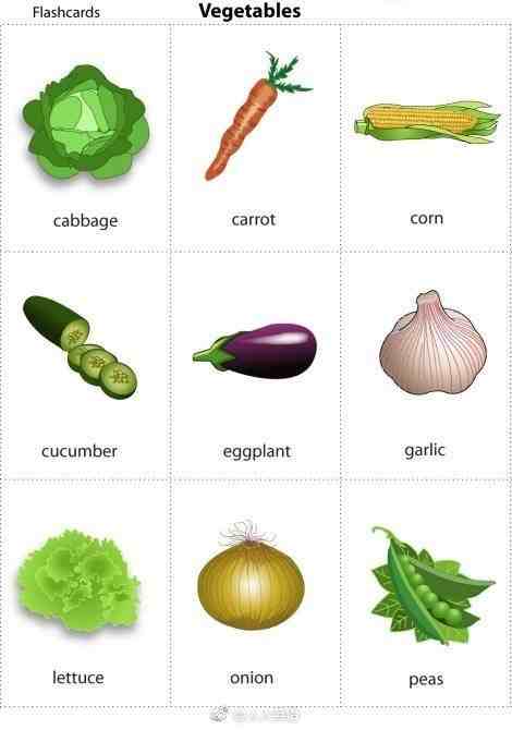 蔬菜的英语词汇大全，收藏起来学习吧