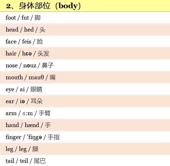 小学英语单词500个：带音标！带中文解释！高清版本！