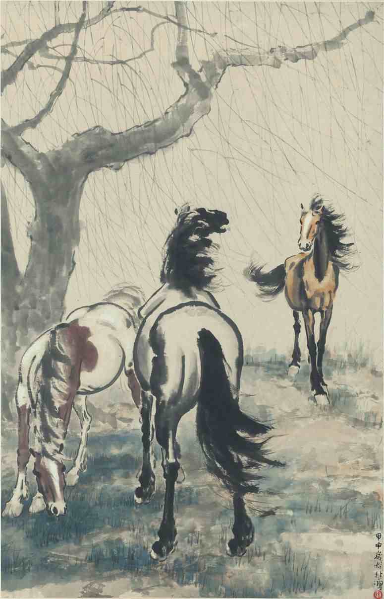 画马的画家|中国现代画家徐悲鸿的马画作品欣赏
