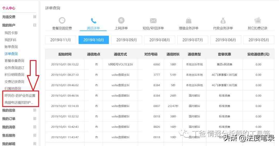 电话怎么查询通话记录清单查询|手机详单查询明细查询