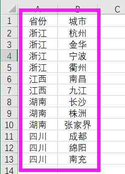 二级下拉菜单|用Excel制作二级联动下拉菜单