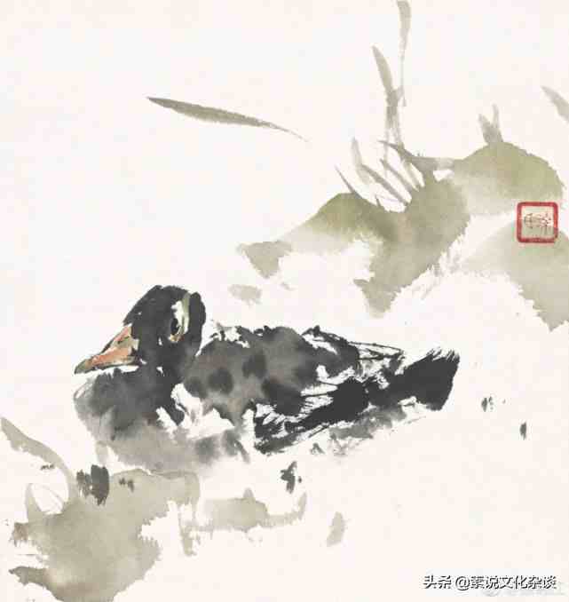 徐锦江新绘画作品造诣高，画鸭子有关山月风格，留白尽显真实力