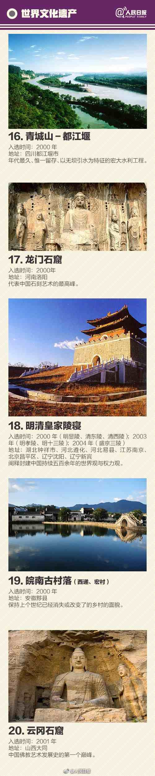 中国世界遗产名录|中国55个世界遗产名单一览大全