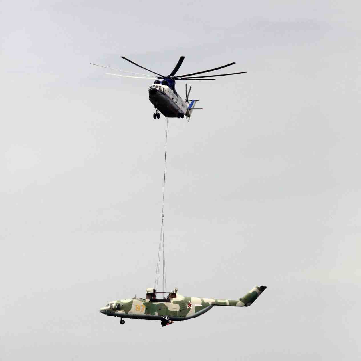 米 26直升机|米-26直升机有多大？