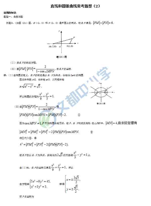 纯干货！高考解析几何常考题型公式汇总，家长要记得收藏哦~