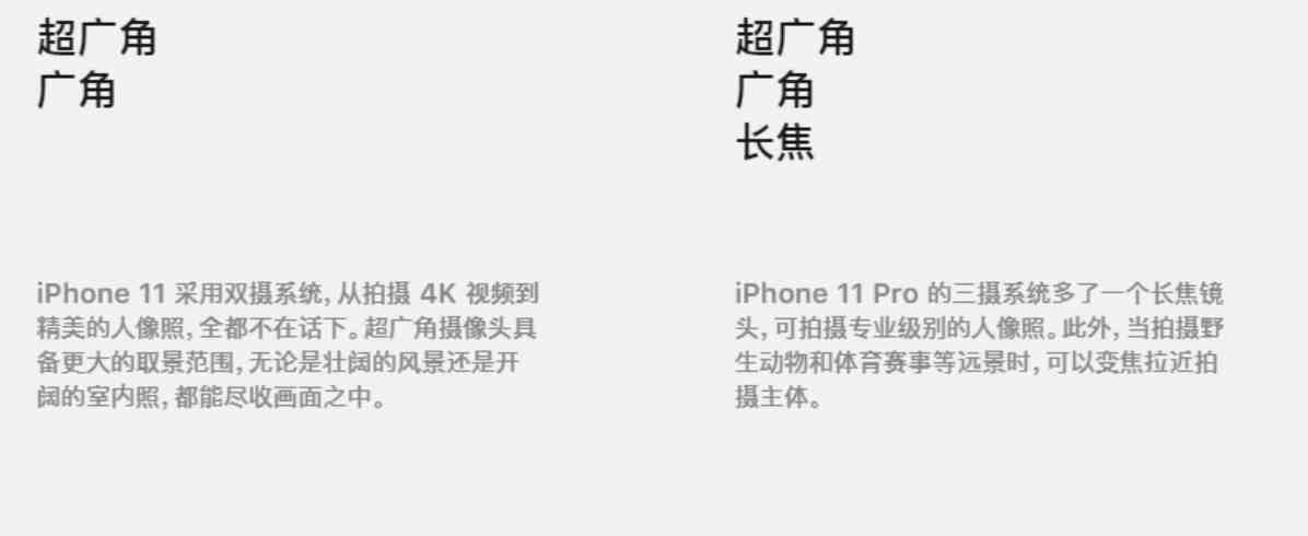 一文了解苹果手机11和11pro的区别