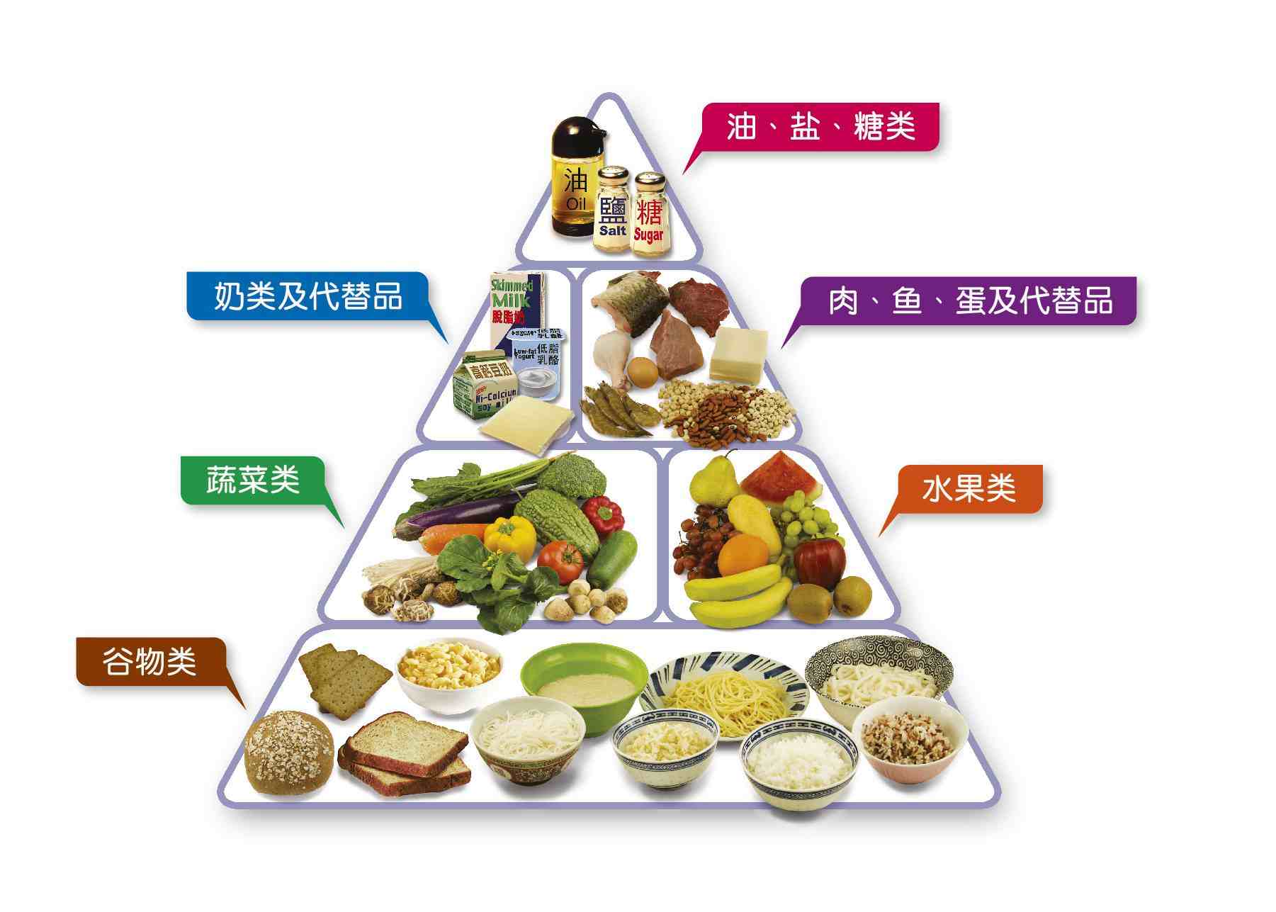 健康饮食金字塔均衡营养好体格