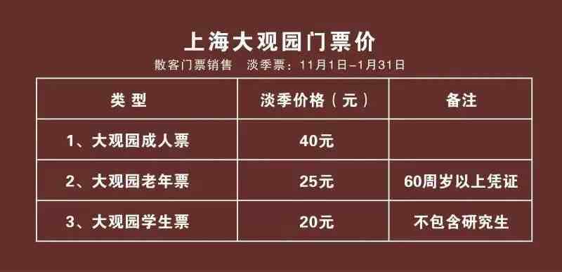 大观园门票价格！|关于上海大观园门票价格的最新通知