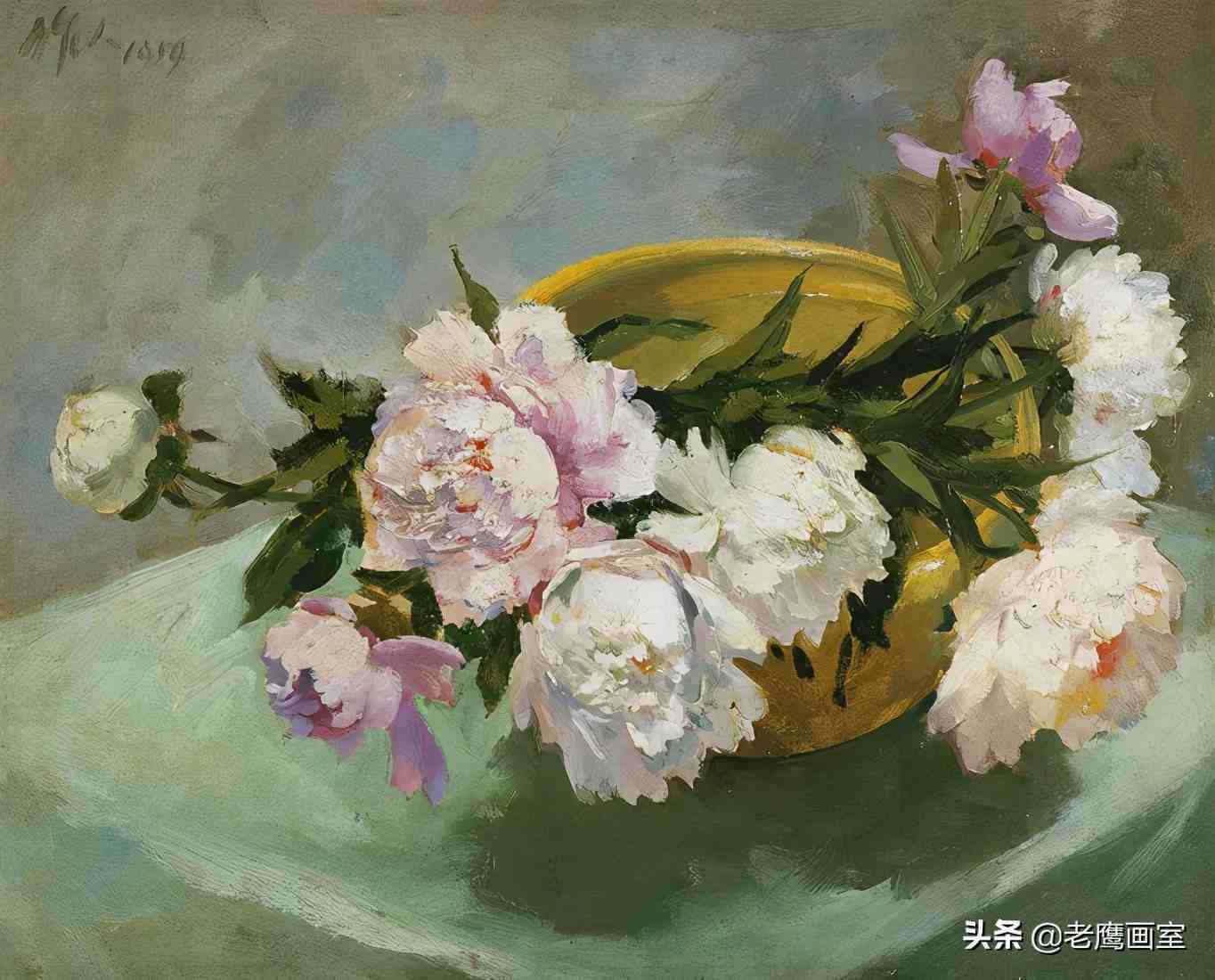 当代杰出画家吴作人油画，造诣甚深