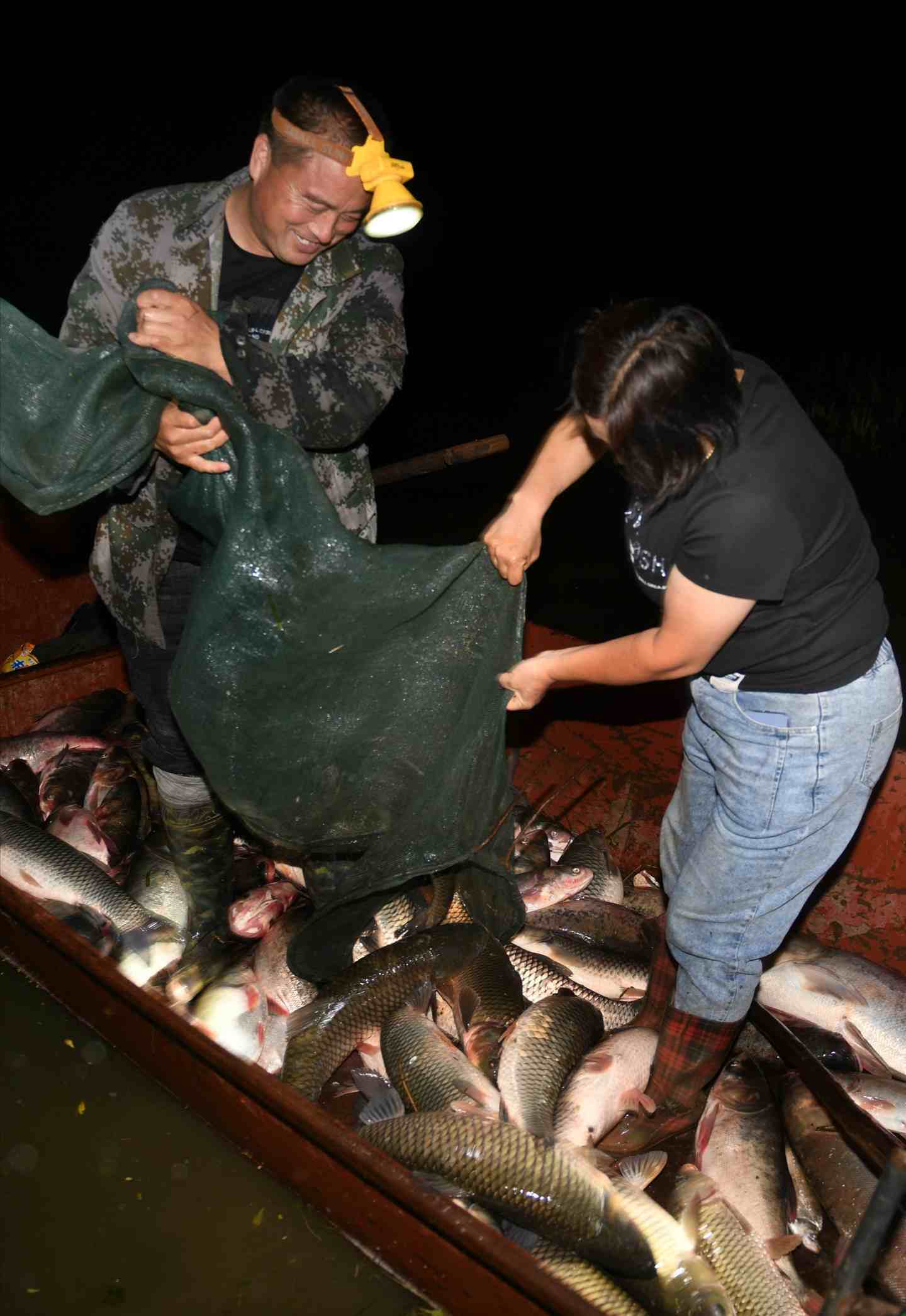 白龟湖开渔首日，收获满满