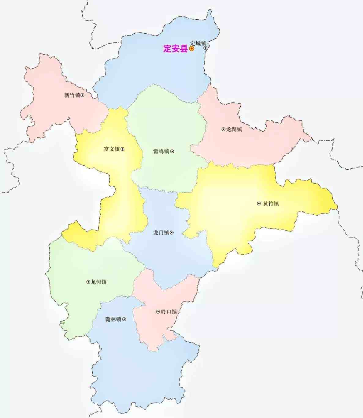 定安县行政区划图图片
