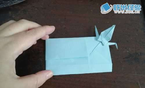 带有千纸鹤的信封怎样折