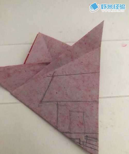 幼儿园手工启蒙 怎么样剪一幅三角小房子团花图案