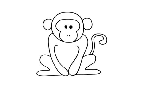 猴子画画样笔简画教程_猴子画画样笔简画教程图片_