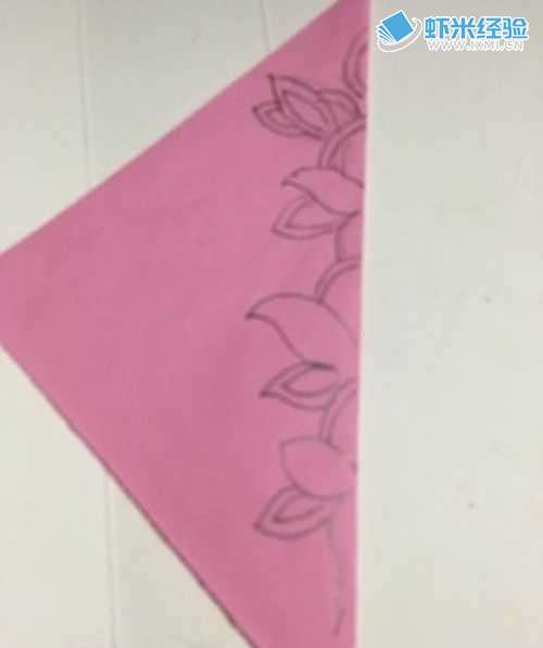 一株漂亮的剑兰花 怎么样用粉色彩纸裁剪