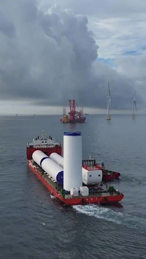 全球最大：世界首台 16 兆瓦超大容量海上风电机组并网发电，转一圈发电 34
