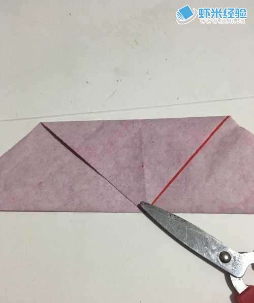 一朵十角花 如何用红色彩纸裁剪