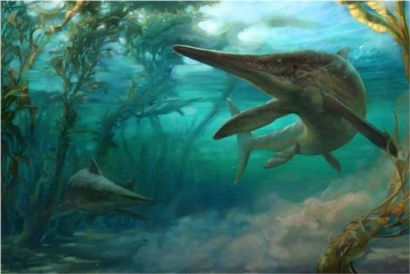 古代海洋爬行动物吞食巨大猎物