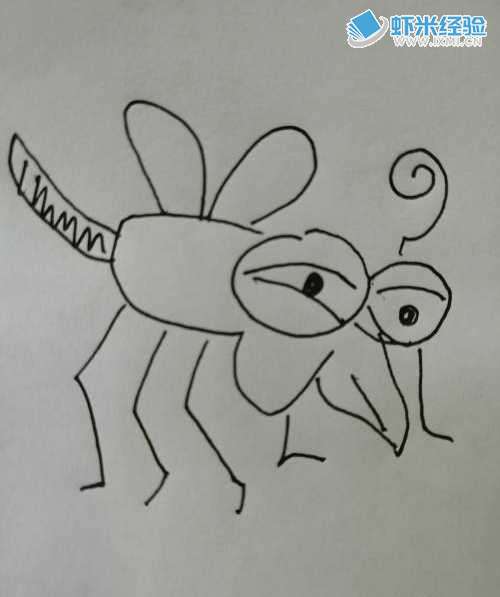 _蚊子可爱简笔画_可爱的小蚊子怎么画