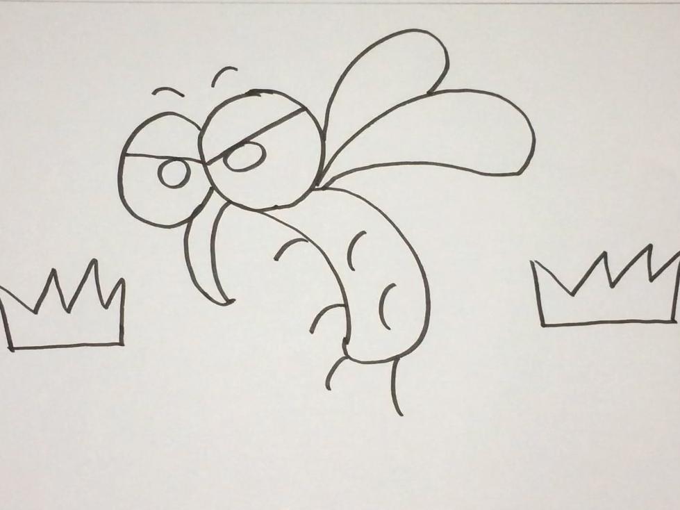 可爱的小蚊子怎么画_蚊子可爱简笔画_