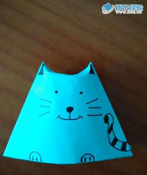 怎么折画纸猫咪？