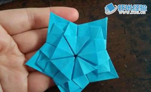 手工折纸五角星花视频__怎么折五角星花