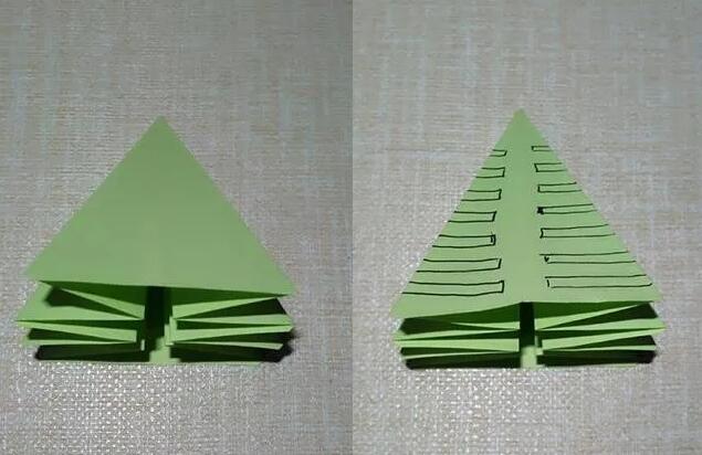 _圣诞剪树彩纸简单用什么纸_圣诞节树剪纸