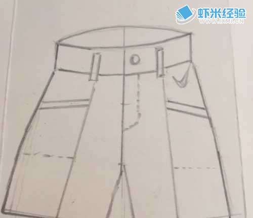 如何画少年短裤的简笔画