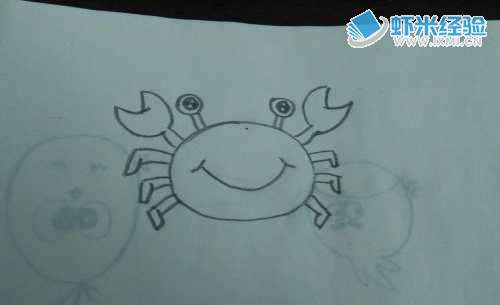 幼儿简笔画—大螃蟹怎么样画